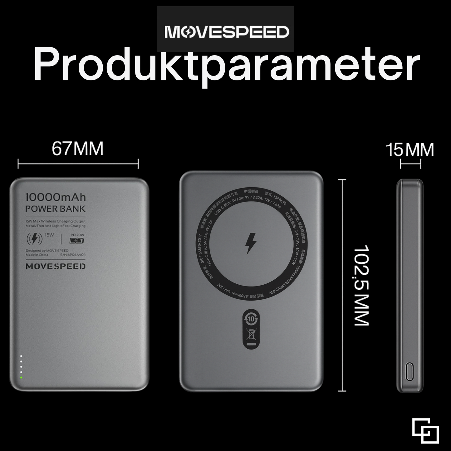 MOVESPEED (S10) PowerMag QC 10.000mAh
